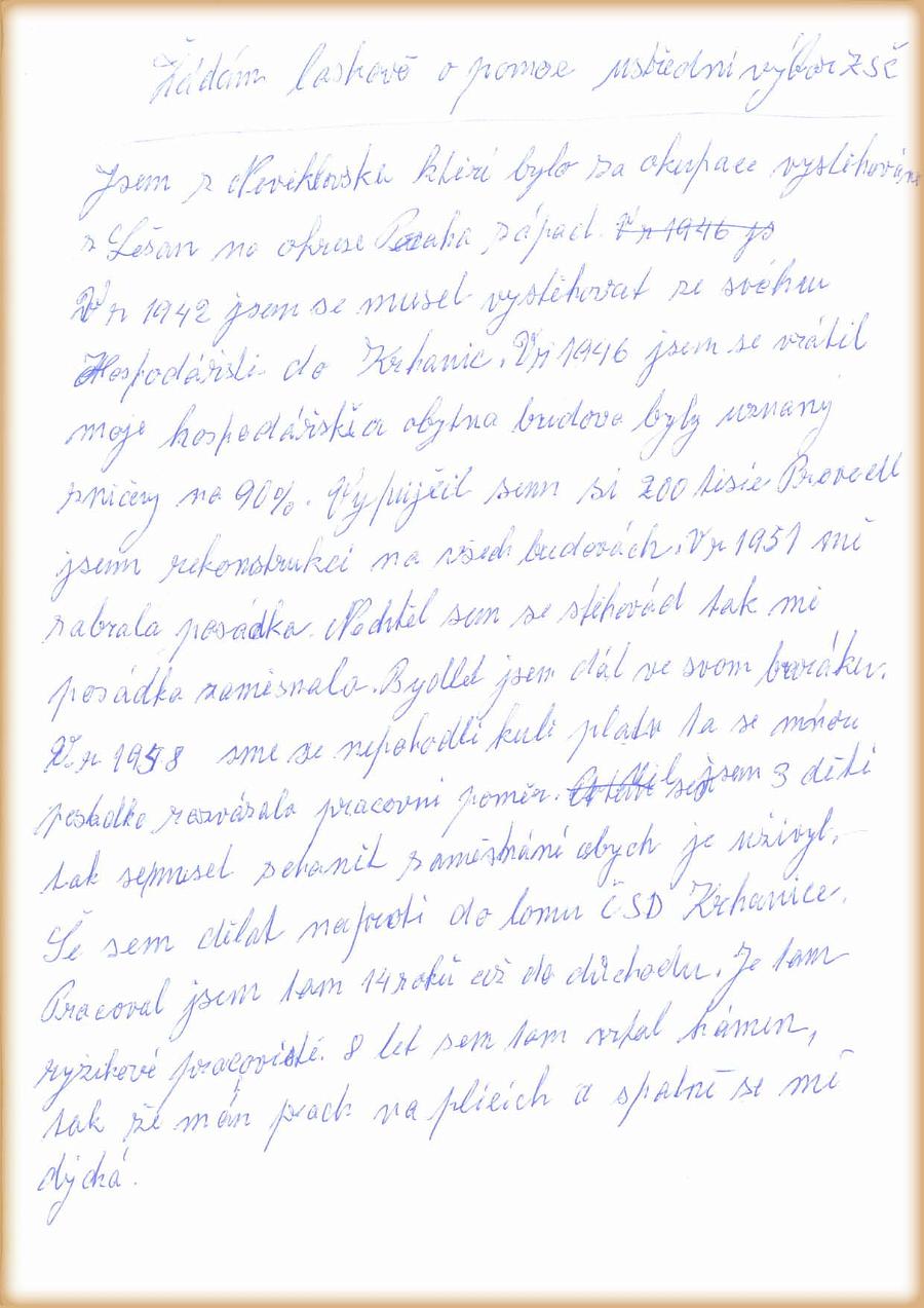 Žádost o pomoc ÚV KSČ - 1986.a